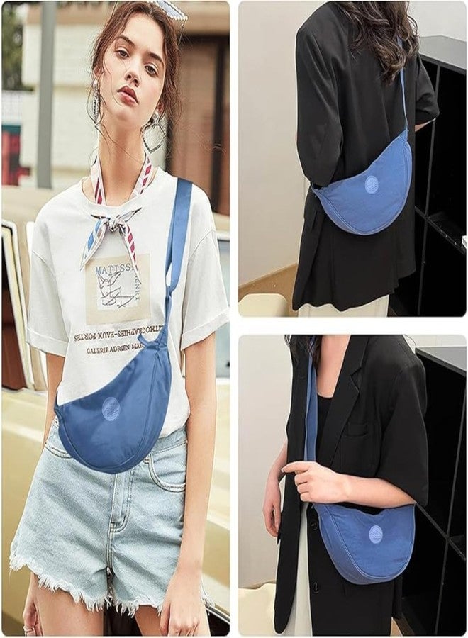 موكا حقيبة كتف نسائية من MOCA، حقيبة يد أنيقة بحزام كتف للنساء، خفيفة الوزن للاستخدام اليومي في السفر والمكتب والاستخدام غير الرسمي، تصميم متين (أزرق داكن) - Image 3